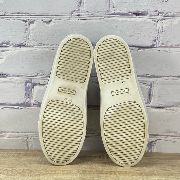 Tory Burch Amalia Black Leather Sneakers - Picture 7 of 10